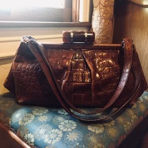 Miu Miu Vintage Brown Croc handbag